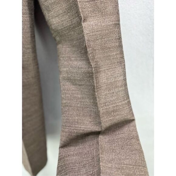 Vintage Silk & Wool Womens Tan Khaki High Waisted Pleated Trousers Pants Size 8 - Picture 3 of 10